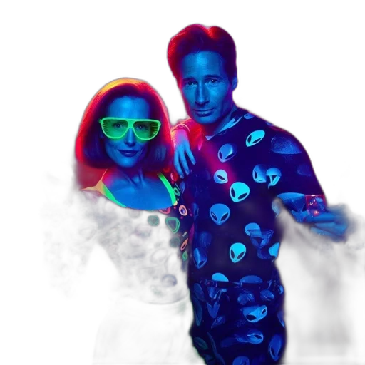 concept art, 3d render, vaporwave, neon lights transparent PNG cut-out