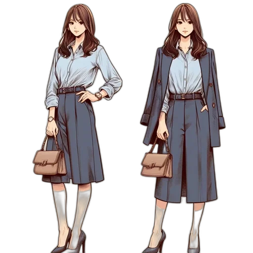 dress, concept art, anime, 3d render transparent PNG cut-out
