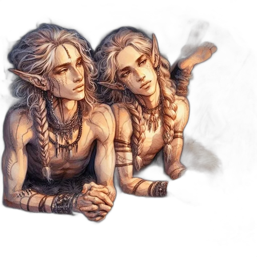 fantasy art, concept art, watercolor, pixel art transparent PNG cut-out