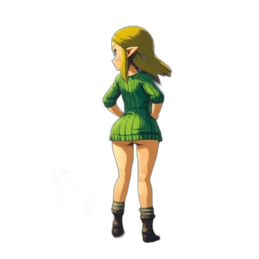 dress, staff, jacket, hat transparent PNG cut-out