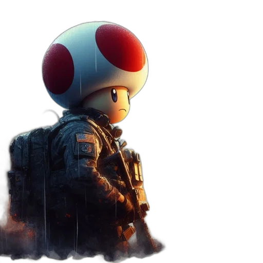 robot, weapon, jacket, mask transparent PNG cut-out