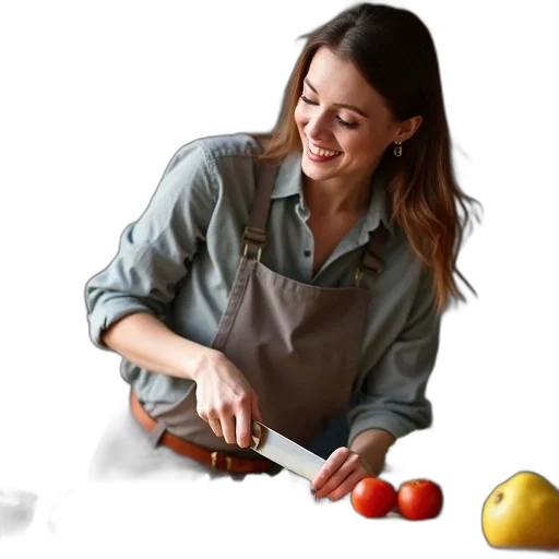 food, staff, photorealistic, oil painting transparent PNG cut-out