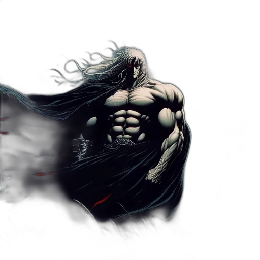 hair, sword, weapon, fantasy art transparent PNG cut-out