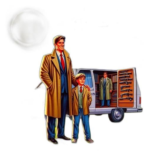 jacket, umbrella, staff, car transparent PNG cut-out
