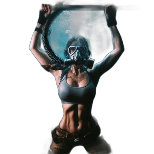 mask, robot, concept art, comic book art transparent PNG cut-out