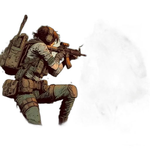 weapon, jacket, robot, concept art transparent PNG cut-out