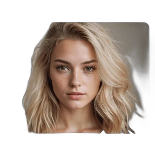hair, face, crown, jacket transparent PNG cut-out