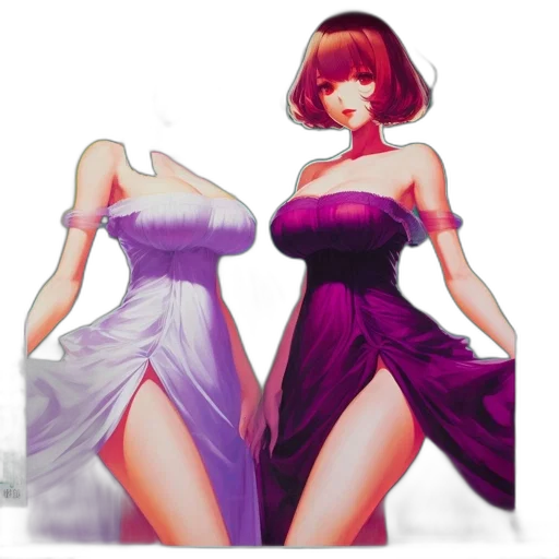 dress, concept art, pixel art, vaporwave transparent PNG cut-out