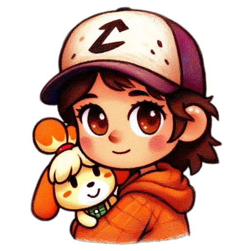 animal, hat, creature, pixel art transparent PNG cut-out