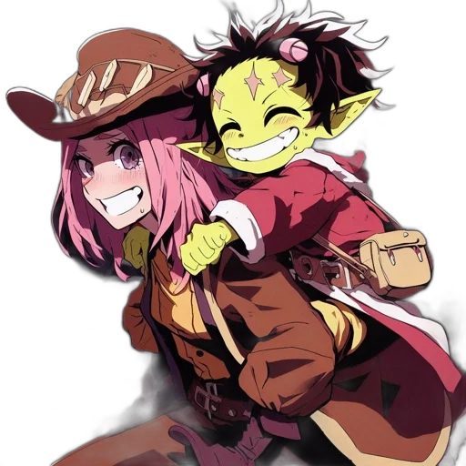 hat, staff, creature, mask transparent PNG cut-out