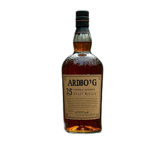 bottle, crown, 3d render, ardbog transparent PNG cut-out