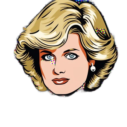 jewelry, face, cartoon, pixel art transparent PNG cut-out
