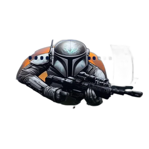 robot, weapon, mask, staff transparent PNG cut-out