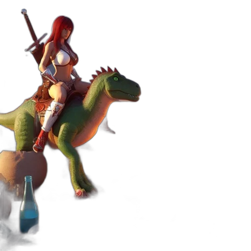 weapon, dragon, 3d render, concept art transparent PNG cut-out