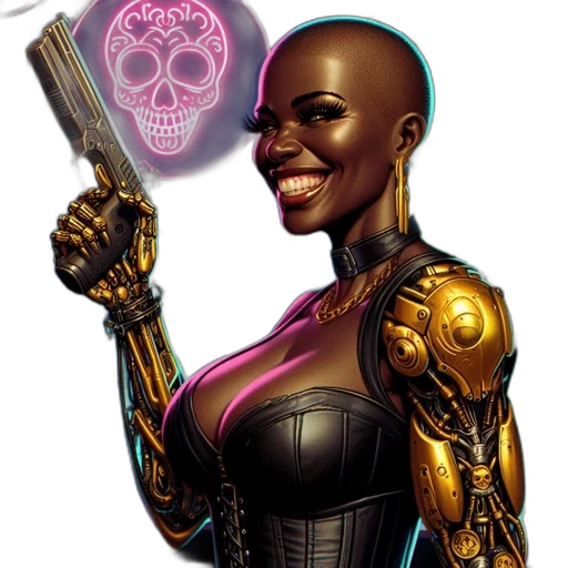 robot, weapon, comic book art, concept art transparent PNG cut-out