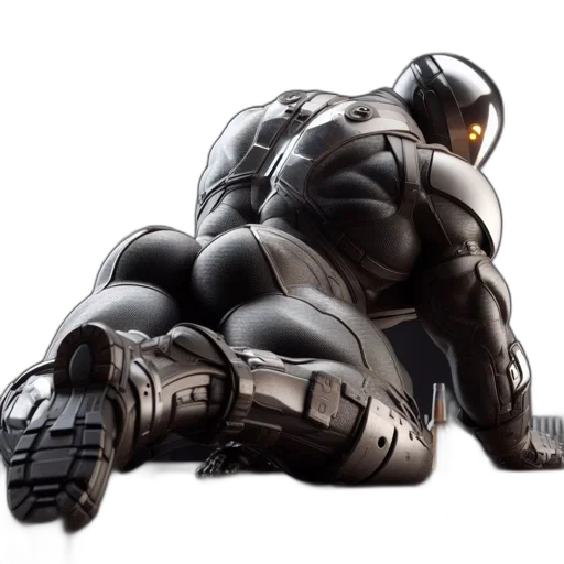 robot, concept art, 3d render, comic book art transparent PNG cut-out