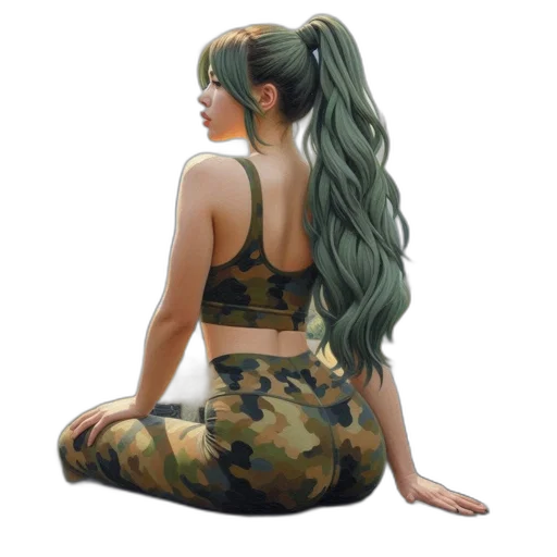 dress, hair, photorealistic, watercolor transparent PNG cut-out