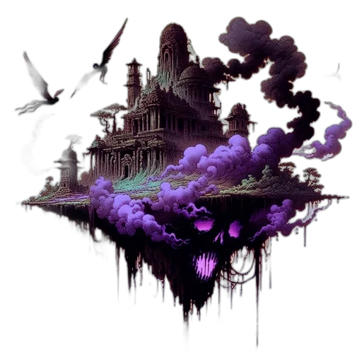 concept art, fantasy art, pixel art, cyberpunk transparent PNG cut-out