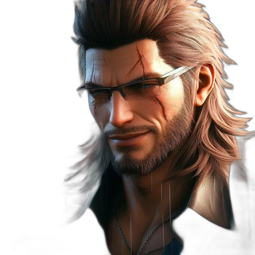 face, jacket, staff, hair transparent PNG cut-out