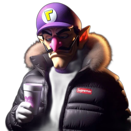 jacket, hat, face, creature transparent PNG cut-out