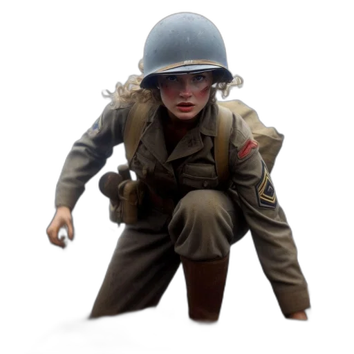 jacket, hat, weapon, staff transparent PNG cut-out