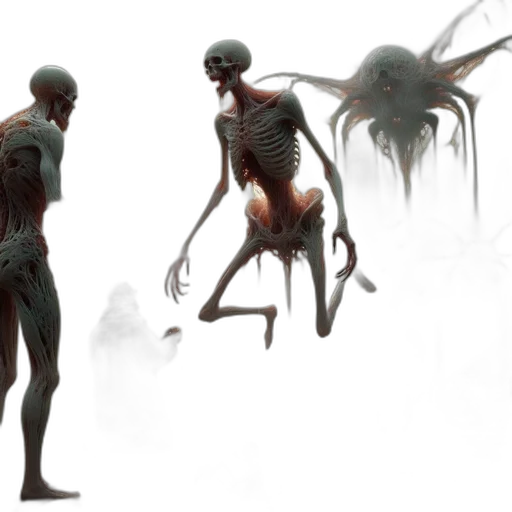 creature, concept art, fantasy art, 3d render transparent PNG cut-out