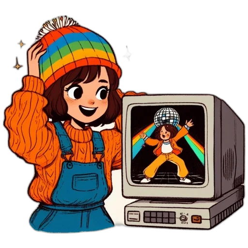 robot, jacket, hat, pixel art transparent PNG cut-out