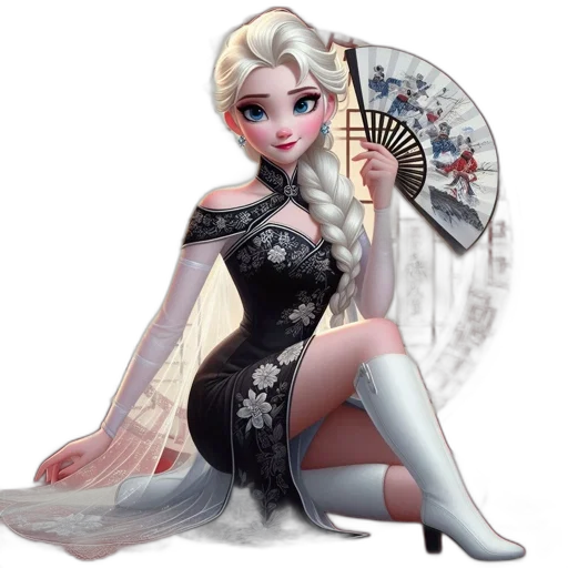 dress, umbrella, fantasy art, concept art transparent PNG cut-out