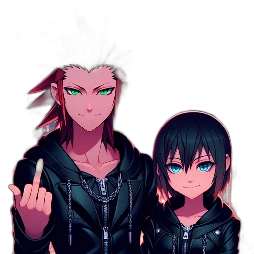 jacket, weapon, staff, cyberpunk transparent PNG cut-out