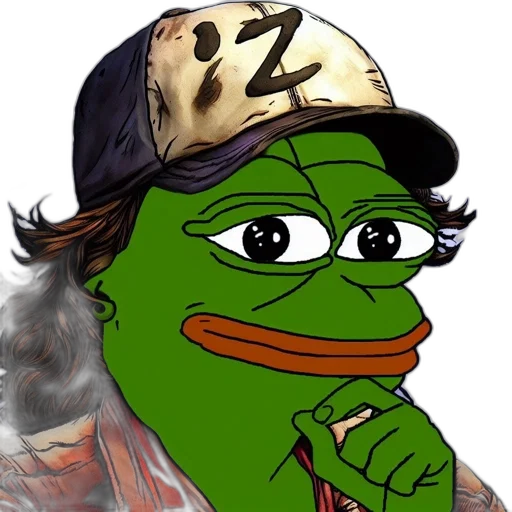 hat, face, pepe, frog transparent PNG cut-out