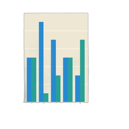 blue, green, bar, chart transparent PNG cut-out
