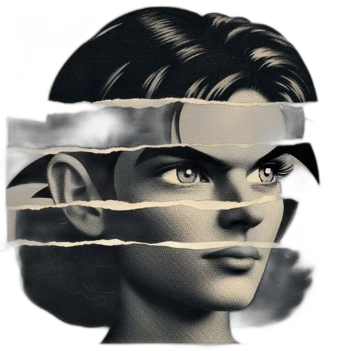 face, mask, weapon, hair transparent PNG cut-out