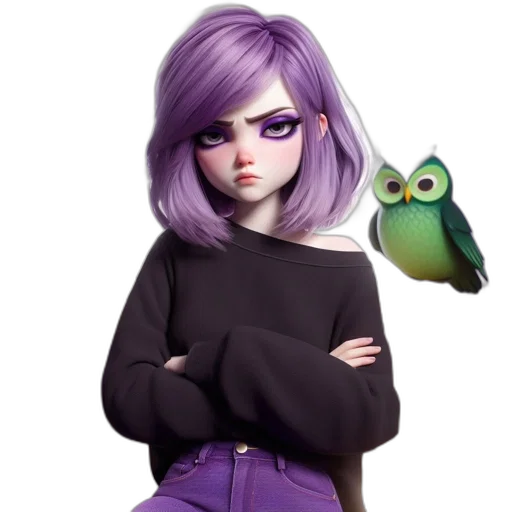 jacket, staff, dress, creature transparent PNG cut-out