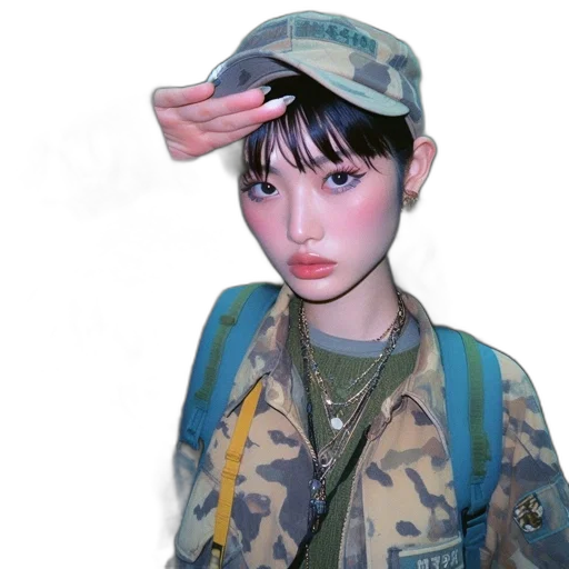 jacket, face, hat, weapon transparent PNG cut-out