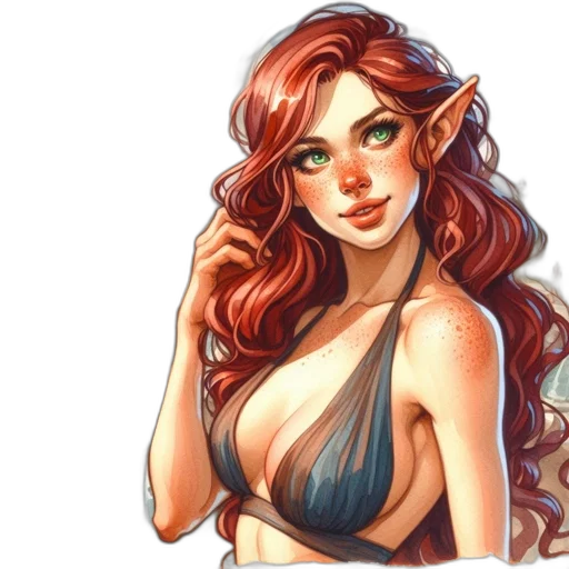 dress, dragon, staff, fantasy art transparent PNG cut-out