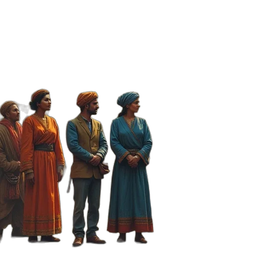 staff, crown, hat, 3d render transparent PNG cut-out