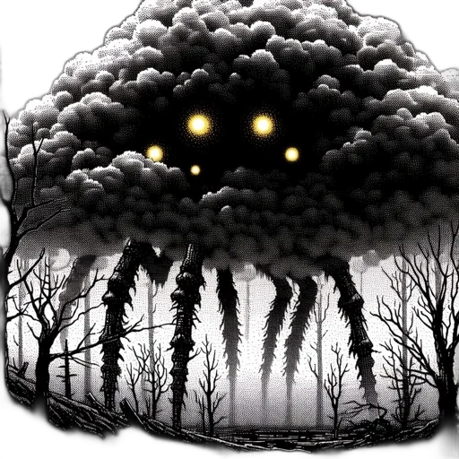 tree, mask, creature, concept art transparent PNG cut-out