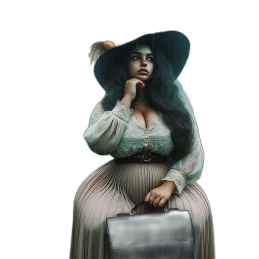 dress, hat, crown, face transparent PNG cut-out
