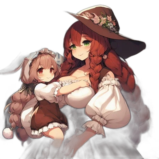 hat, dress, staff, weapon transparent PNG cut-out