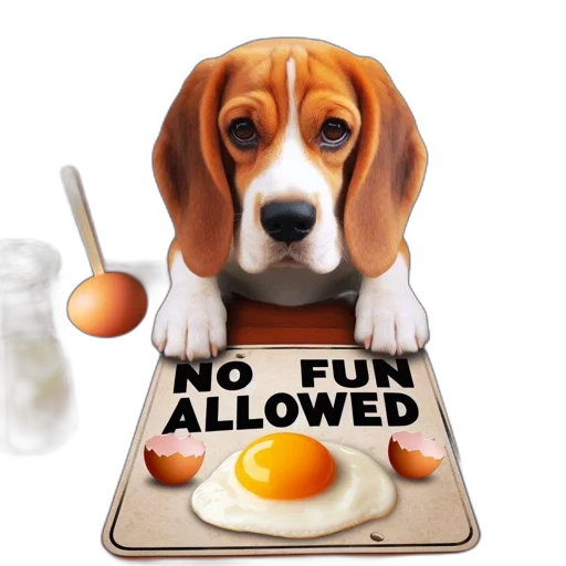 food, 3d render, beagle, dog transparent PNG cut-out