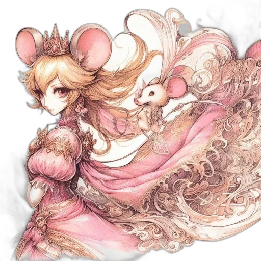 dress, crown, watercolor, concept art transparent PNG cut-out