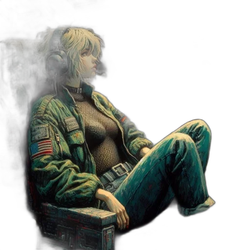 jacket, concept art, comic book art, photorealistic transparent PNG cut-out