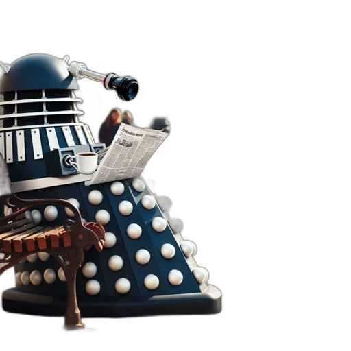 robot, 3d render, concept art, outdoor transparent PNG cut-out