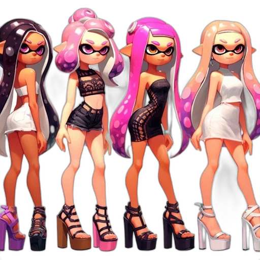 dress, shoes, concept art, 3d render transparent PNG cut-out