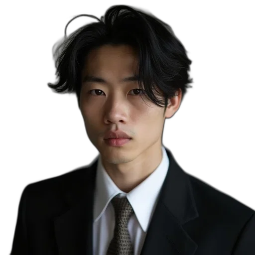 staff, face, photorealistic, oil painting transparent PNG cut-out