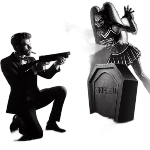 concept art, comic book art, 3d render, cyberpunk transparent PNG cut-out