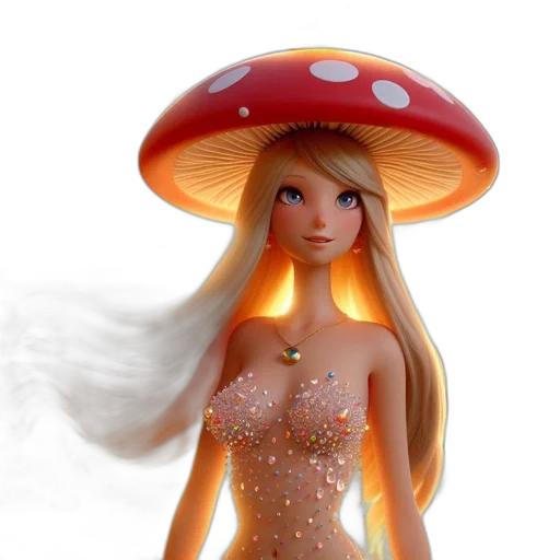 hat, dress, 3d render, concept art transparent PNG cut-out