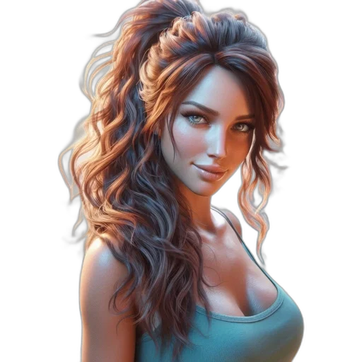 dress, face, hair, dragon transparent PNG cut-out
