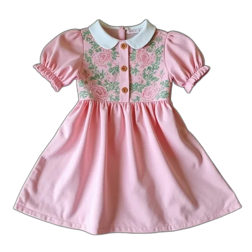 dress, pink, floral, pattern transparent PNG cut-out