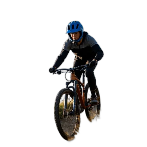 3d render, person, riding, mountain transparent PNG cut-out